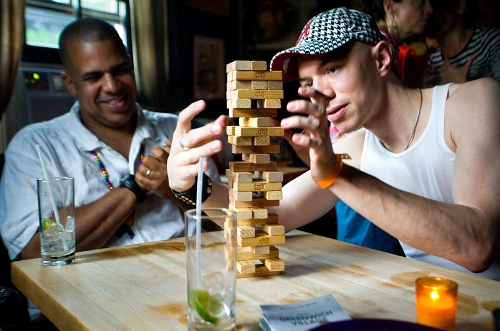 Jenga at the Spotted Pig