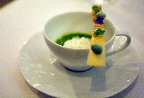 Chilled Pea Soup at Eleven Madison Park