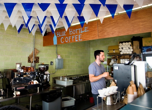 San Francisco-based Blue Bottle Coffee opened up shop at Rockaway Beach in Queens, New York, for summer 2011.